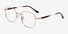 Index Gold Tortoise MetalEyeglass Frames from EyeBuyDirect, Angle View