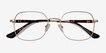 Index Gold Tortoise MetalEyeglass Frames from EyeBuyDirect, Closed View