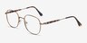 Index Bronze Tortoise MétalMontures de lunettes de vue d'EyeBuyDirect, Vue d'Angle