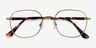 Index Bronze Tortoise MétalMontures de lunettes de vue d'EyeBuyDirect, Vue Rapprochée