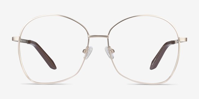 Bridget Gold MetalEyeglass Frames from EyeBuyDirect, Front View