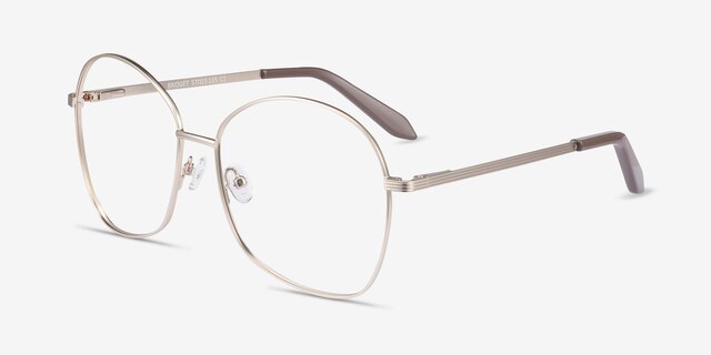 Bridget Gold MetalEyeglass Frames from EyeBuyDirect, Angle View