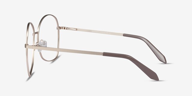Bridget Gold MetalEyeglass Frames from EyeBuyDirect, Side View