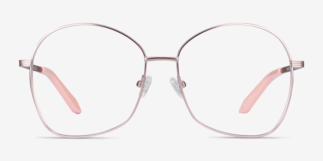 Bridget Pink MetalEyeglass Frames from EyeBuyDirect, Front View