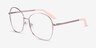 Bridget Pink MetalEyeglass Frames from EyeBuyDirect, Angle View