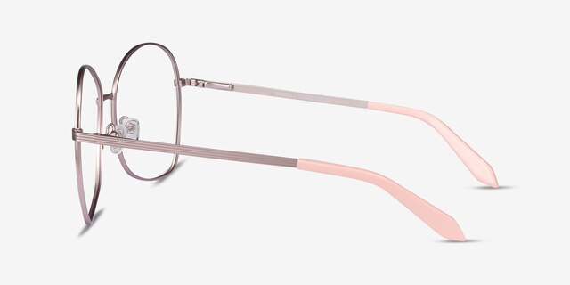 Bridget Pink MetalEyeglass Frames from EyeBuyDirect, Side View