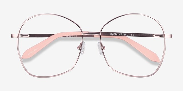 Bridget Pink MetalEyeglass Frames from EyeBuyDirect, Closed View