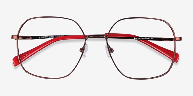 Reality Copper MetalEyeglass Frames from EyeBuyDirect, Closed View
