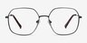Reality Black MetalEyeglass Frames from EyeBuyDirect, Front View