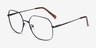 Reality Black MetalEyeglass Frames from EyeBuyDirect, Angle View