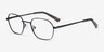 Space Matte Black MetalEyeglass Frames from EyeBuyDirect, Angle View