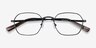 Space Matte Black MetalEyeglass Frames from EyeBuyDirect, Closed View