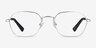 Space Matte Gunmetal MetalEyeglass Frames from EyeBuyDirect, Front View