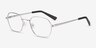 Space Matte Gunmetal MetalEyeglass Frames from EyeBuyDirect, Angle View