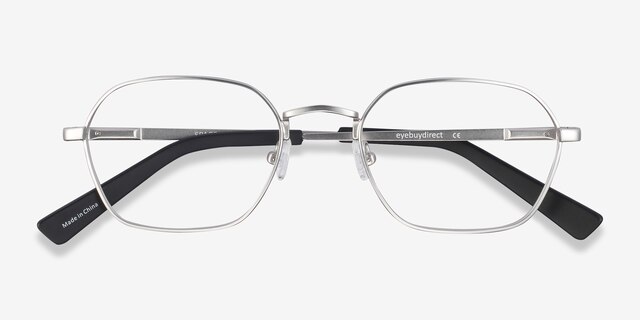 Space Matte Gunmetal MetalEyeglass Frames from EyeBuyDirect, Closed View