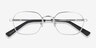 Space Matte Gunmetal MetalEyeglass Frames from EyeBuyDirect, Closed View