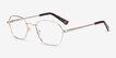 Space Gold MetalEyeglass Frames from EyeBuyDirect, Angle View