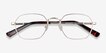 Space Gold MetalEyeglass Frames from EyeBuyDirect, Closed View