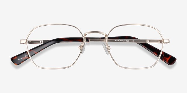 Space Gold MetalEyeglass Frames from EyeBuyDirect, Closed View