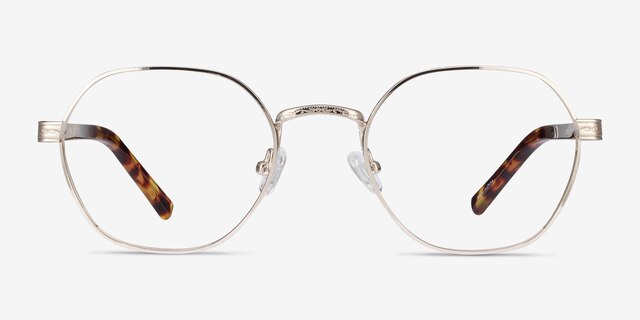 Fantasy Gold Acetate-metalEyeglass Frames from EyeBuyDirect, Front View