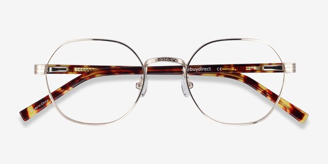 Fantasy Gold Acetate-metalEyeglass Frames from EyeBuyDirect, Closed View