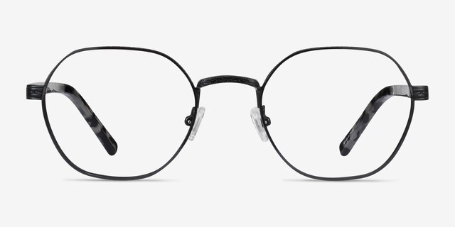 Fantasy Black Acetate-metalEyeglass Frames from EyeBuyDirect, Front View