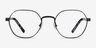 Fantasy Black Acetate-metalEyeglass Frames from EyeBuyDirect, Front View