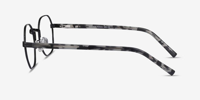 Fantasy Black Acetate-metalEyeglass Frames from EyeBuyDirect, Side View