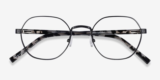 Fantasy Black Acetate-metalEyeglass Frames from EyeBuyDirect, Closed View