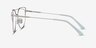 Surprise Matte Silver MetalEyeglass Frames from EyeBuyDirect, Side View