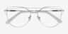 Surprise Matte Silver MetalEyeglass Frames from EyeBuyDirect, Closed View