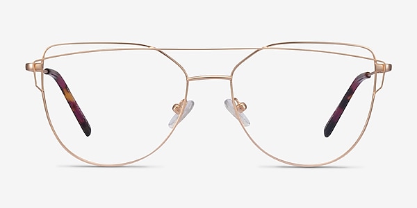 Surprise Matte Gold Métal Montures de lunettes de vue