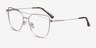 Surprise Matte Light Gold MétalMontures de lunettes de vue d'EyeBuyDirect, Vue d'Angle