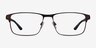 Special Brown Carbon-fiberEyeglass Frames from EyeBuyDirect, Front View