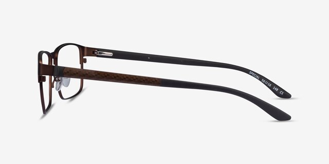 Special Brown Carbon-fiberEyeglass Frames from EyeBuyDirect, Side View