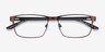 Special Brown Carbon-fiberEyeglass Frames from EyeBuyDirect, Closed View