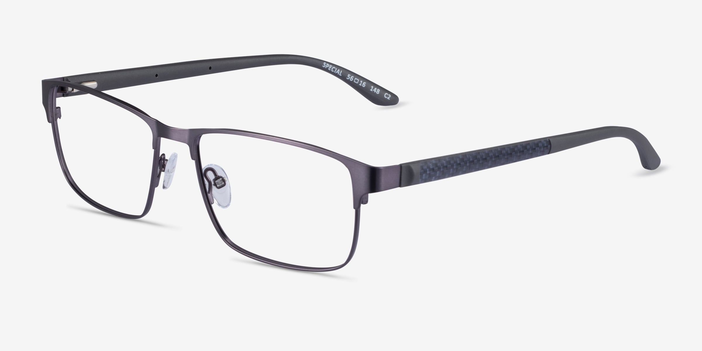 Special Rectangle Gunmetal Glasses For Men | Eyebuydirect