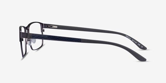 Special Gunmetal Carbon-fiberEyeglass Frames from EyeBuyDirect, Side View