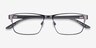 Special Gunmetal Carbon-fiberEyeglass Frames from EyeBuyDirect, Closed View