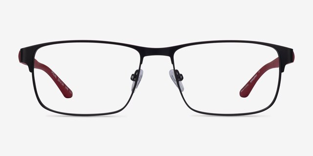 Special Black Red Carbon-fiberEyeglass Frames from EyeBuyDirect, Front View