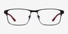 Special Black Red Carbon-fiberEyeglass Frames from EyeBuyDirect, Front View