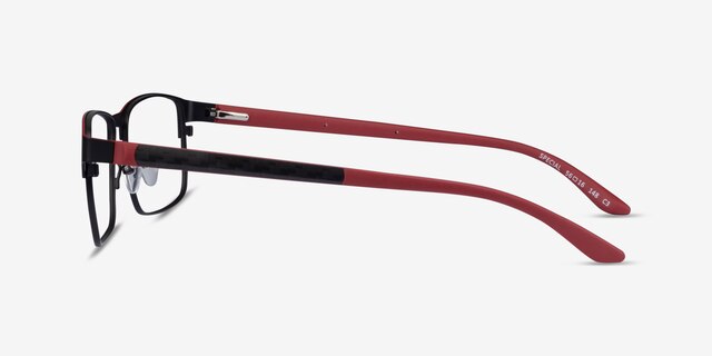 Special Black Red Carbon-fiberEyeglass Frames from EyeBuyDirect, Side View