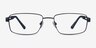 Bob Navy Carbon-fiberEyeglass Frames from EyeBuyDirect, Front View