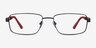 Bob Gunmetal Red Carbon-fiberEyeglass Frames from EyeBuyDirect, Front View