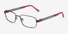 Bob Gunmetal Red Carbon-fiberEyeglass Frames from EyeBuyDirect, Angle View