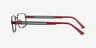 Bob Gunmetal Red Carbon-fiberEyeglass Frames from EyeBuyDirect, Side View
