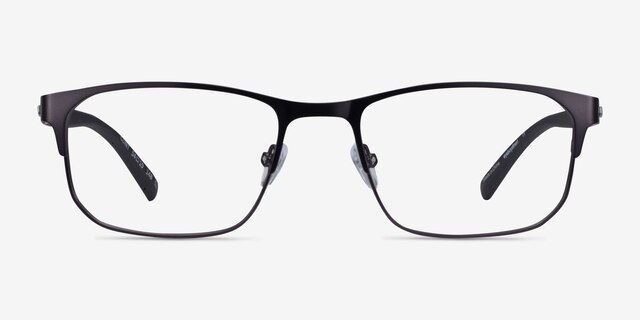 Clint Gunmetal Carbon-fiberEyeglass Frames from EyeBuyDirect, Front View