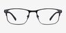 Clint Gunmetal Carbon-fiberEyeglass Frames from EyeBuyDirect, Front View
