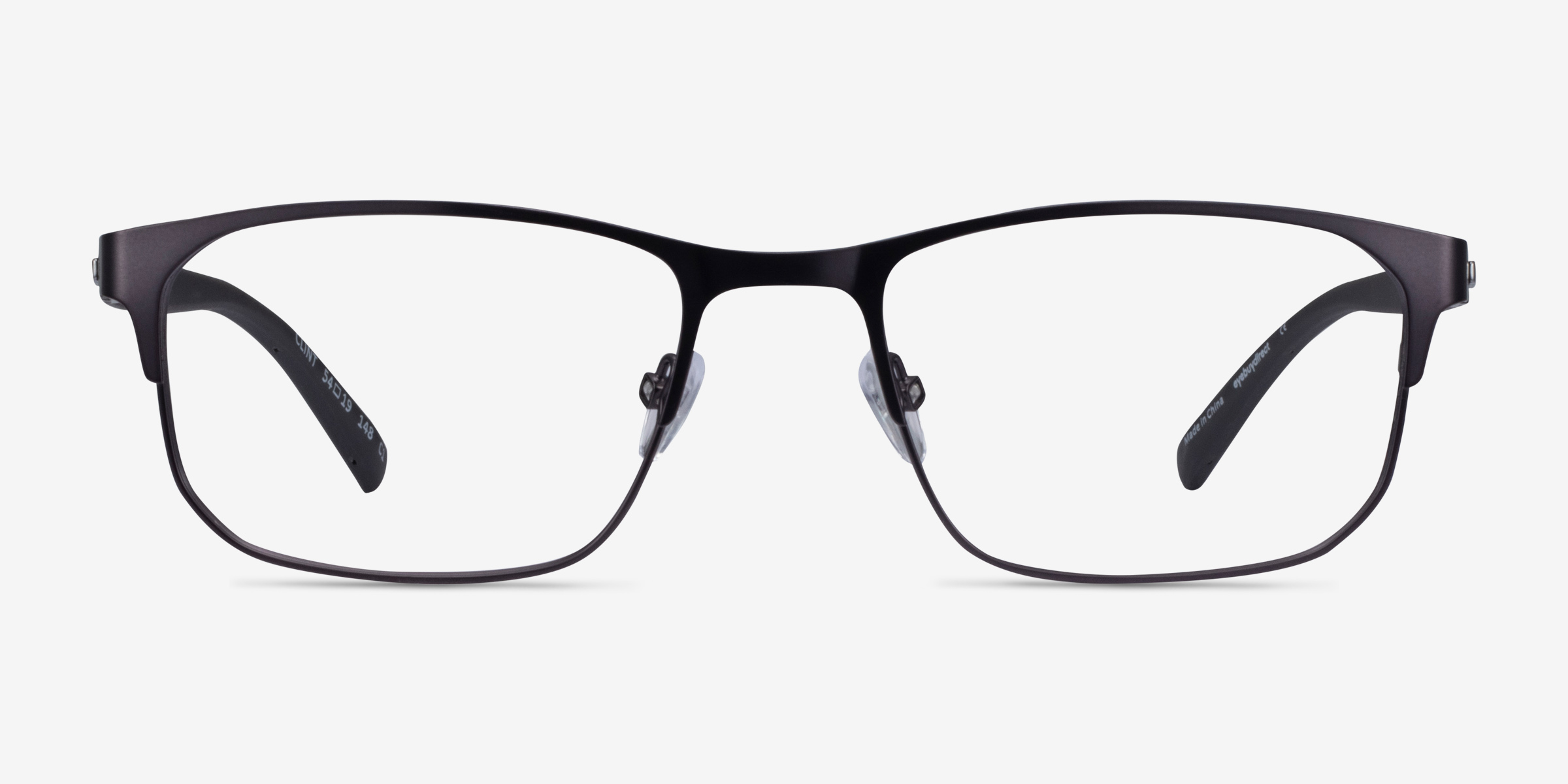 Clint Rectangle Gunmetal Glasses For Men Eyebuydirect