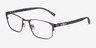 Clint Gunmetal Carbon-fiberEyeglass Frames from EyeBuyDirect, Angle View